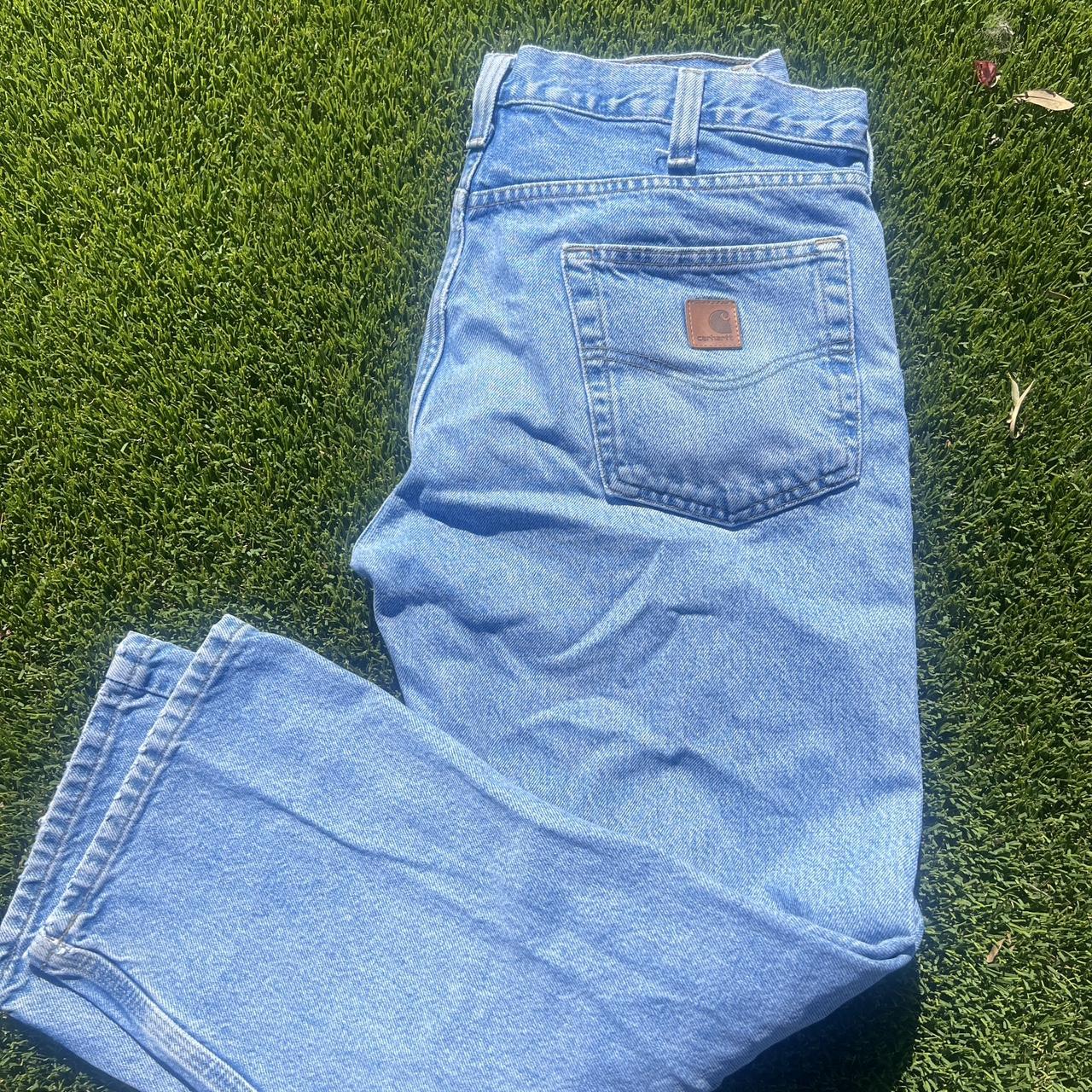 Vintage carhartt denim pants size 34x28 no flaws - Depop