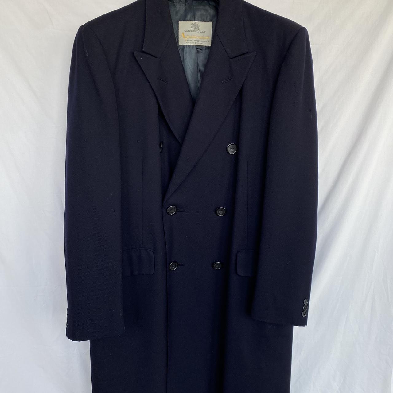 NAVY BLUE AQUASCUTUM DOUBLE BREASTED LONG