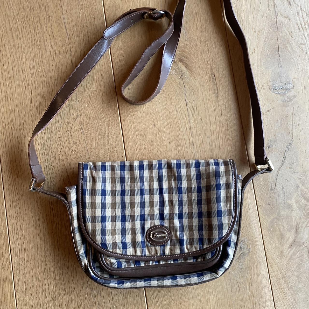 AQUASCUTUM CLUTCH BAG HANDBAG WITH ICONIC PRINT AND Depop