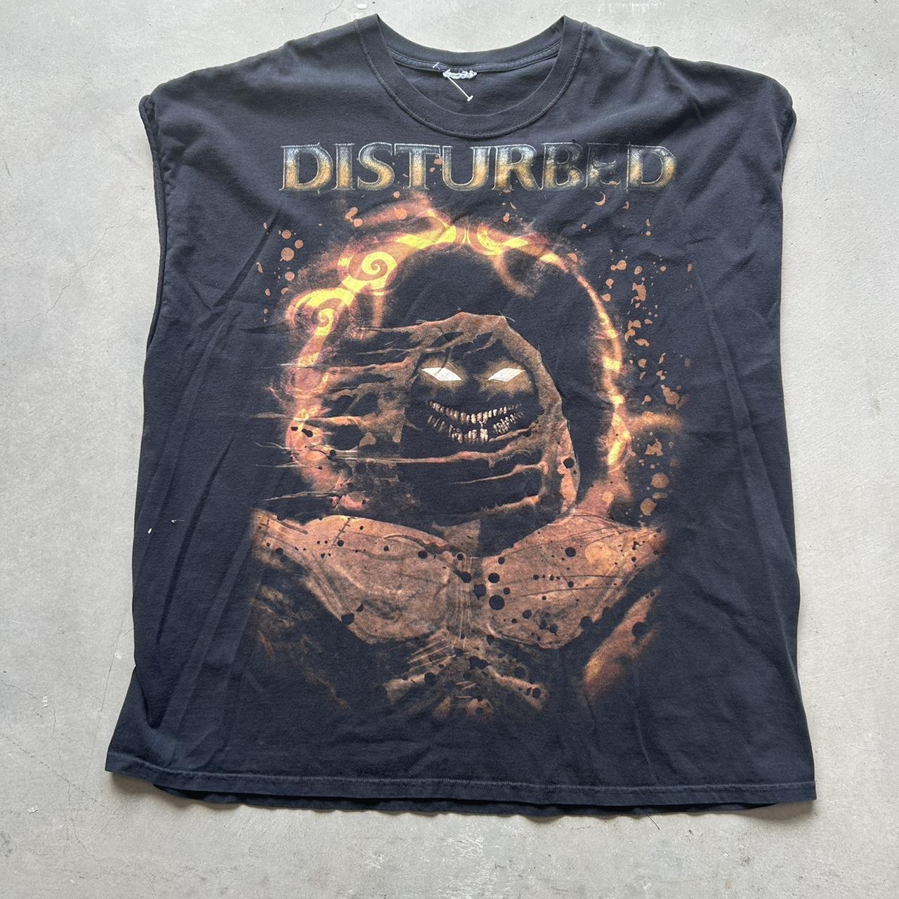 Vintage disturbed band t shirt size 2xl pit to pit... Depop
