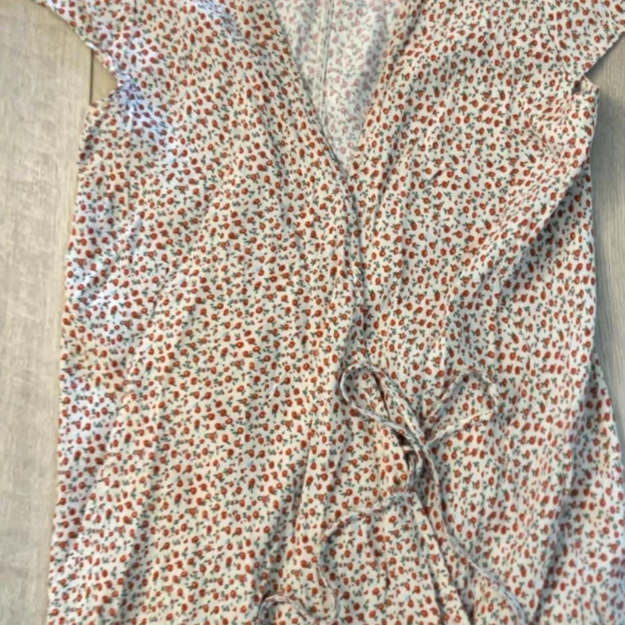 Floral Brandy Melville Dress (ties in the... - Depop