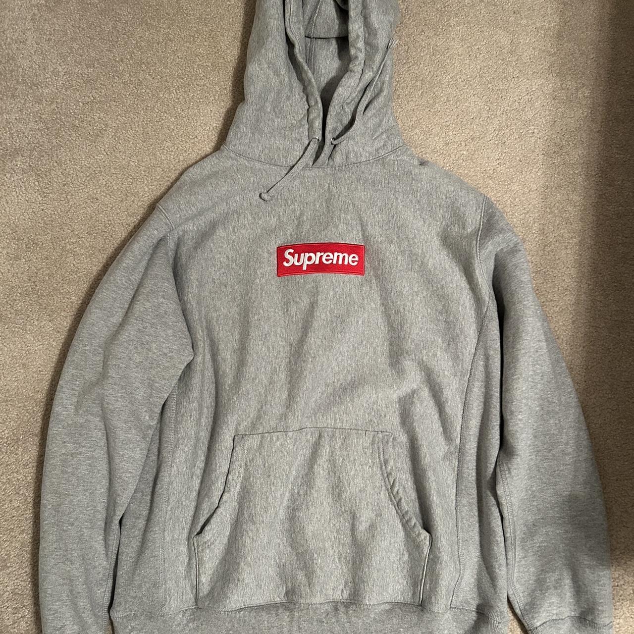 Grey supreme hoodie Worn 3x washed once Open to... - Depop