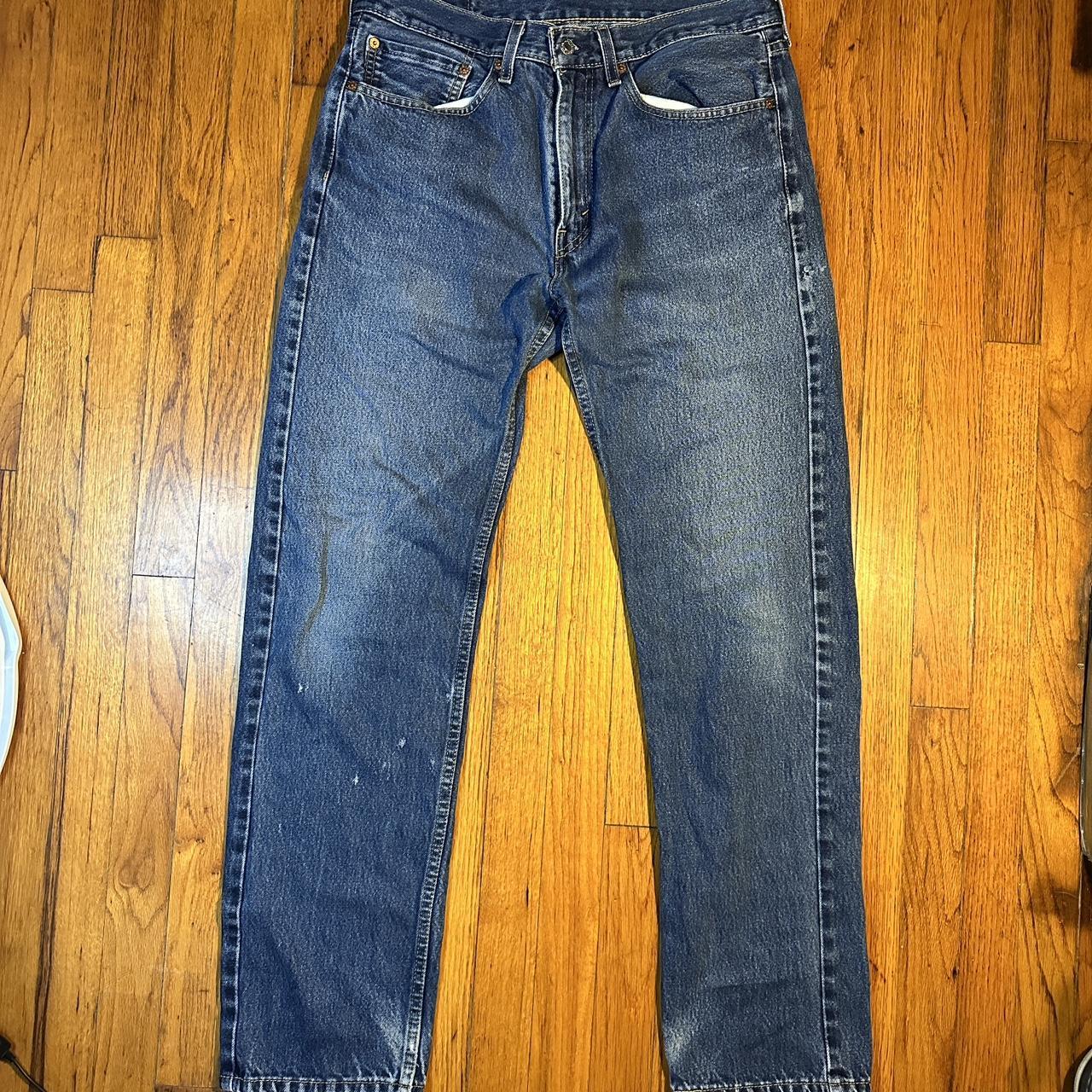 505’s Levi’s Jeans small tears on left side dm for... - Depop