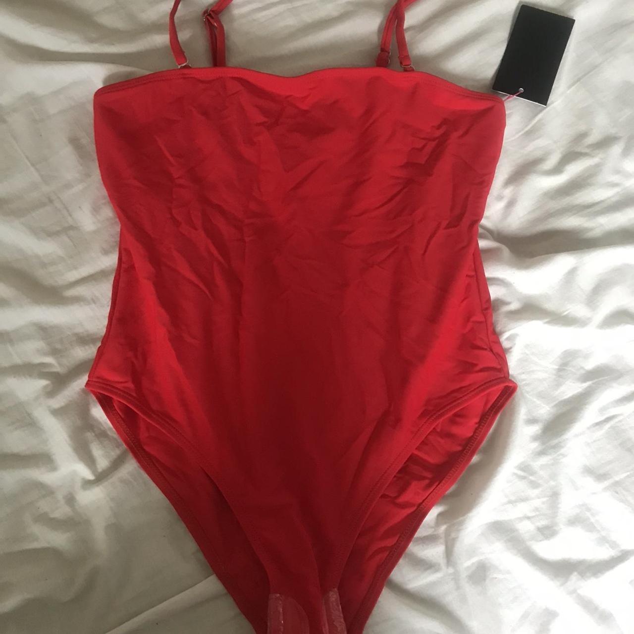 South Beach red square neck swimsuit costume. Brand... - Depop