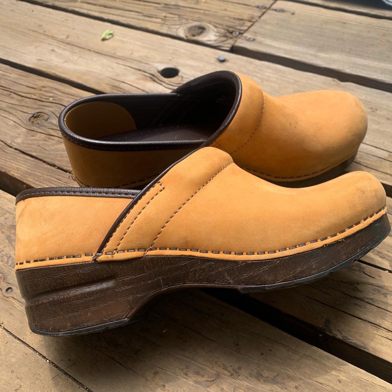 dansko yellow clogs