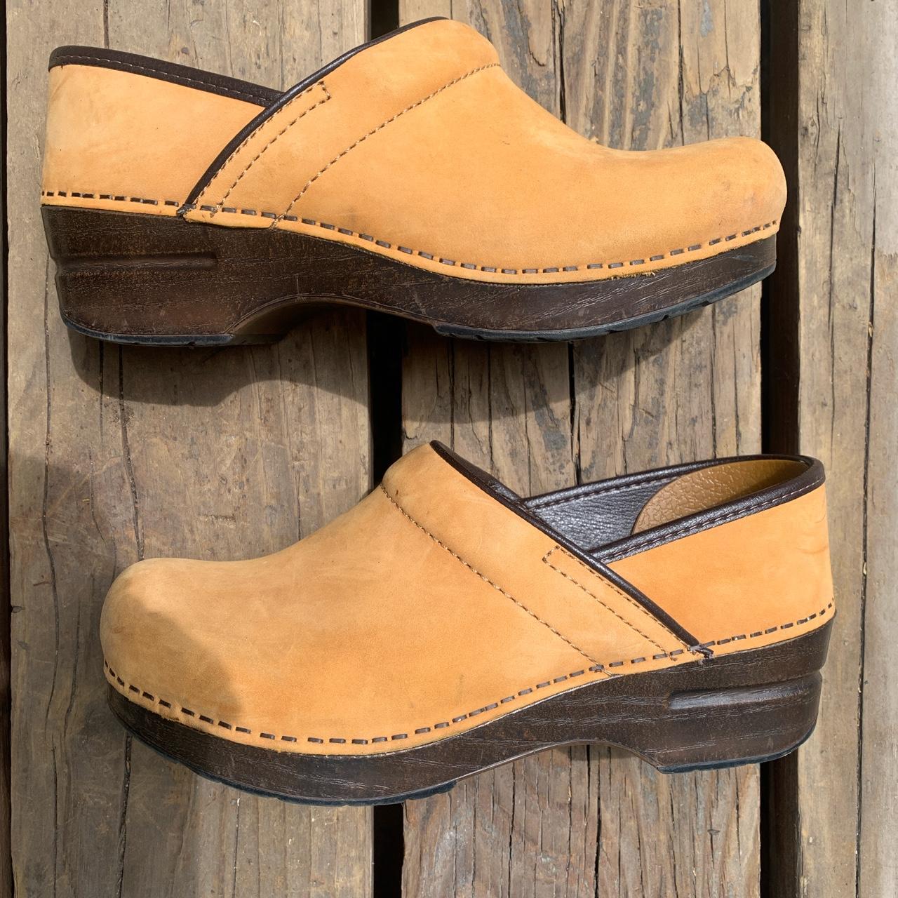 dansko yellow clogs
