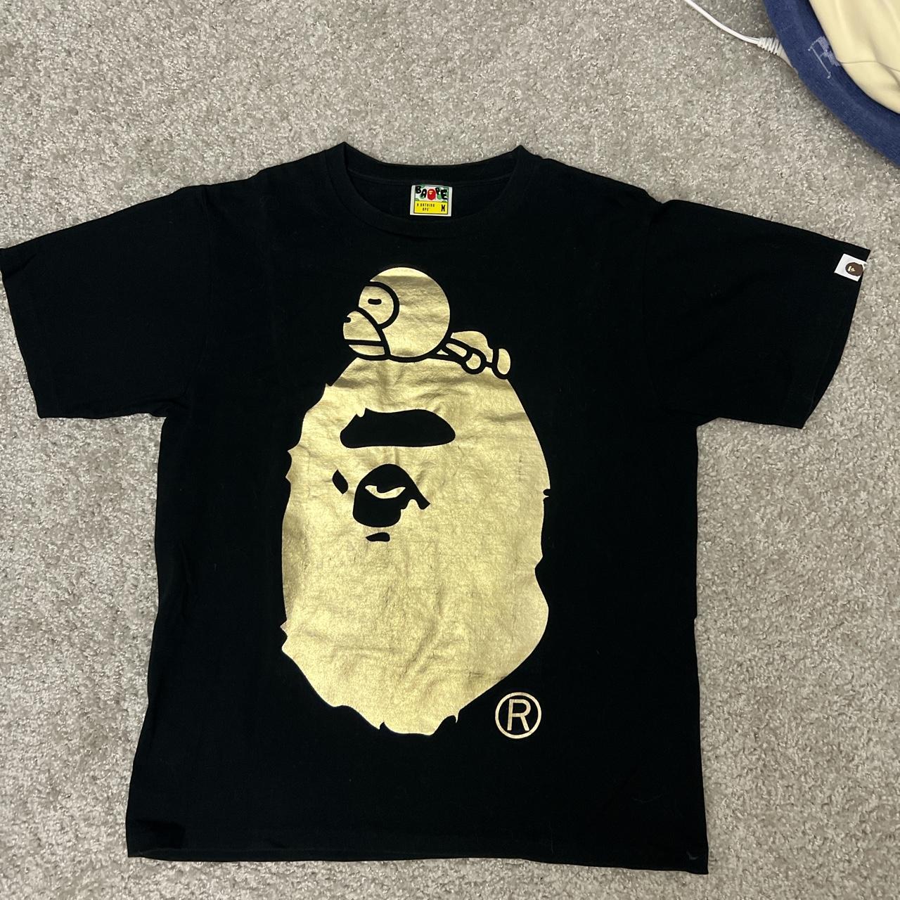 Gold bape shirt hotsell