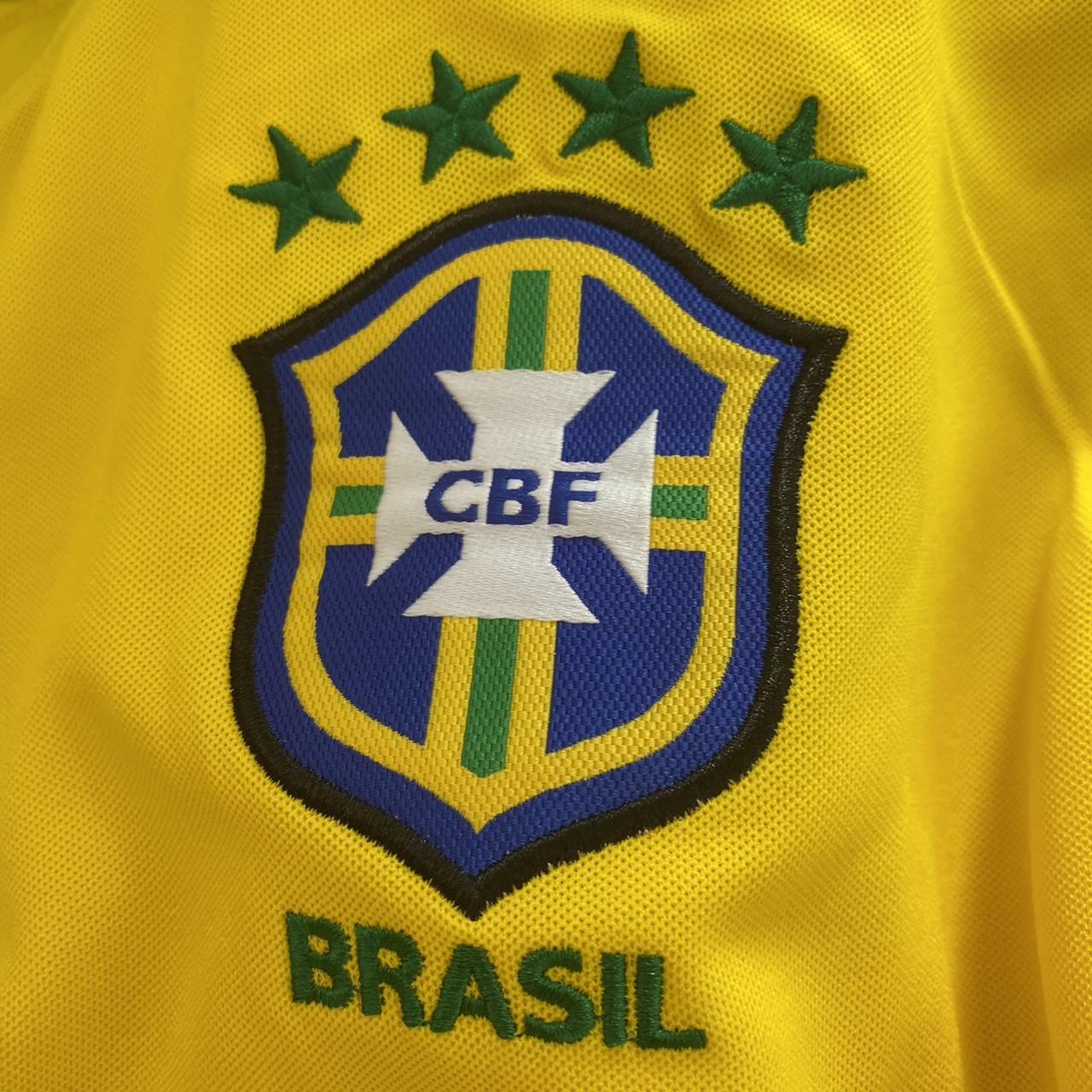 Brazil retro Nike football shirt Large... - Depop