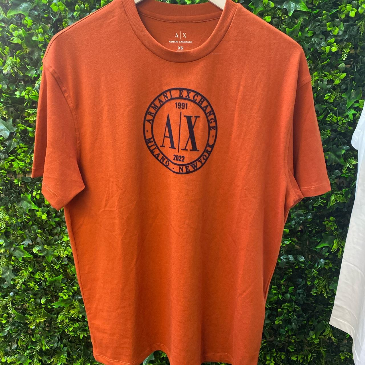 Orange armani exchange 2025 t shirt