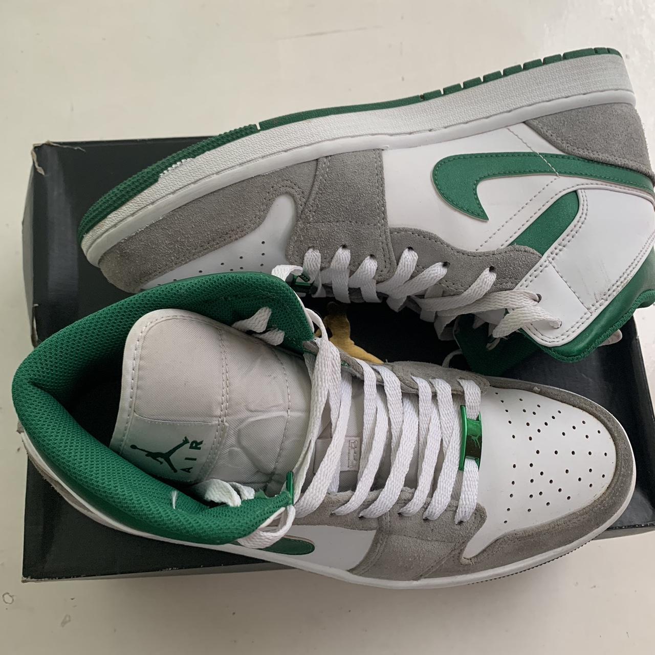 jordan 1 grey and green