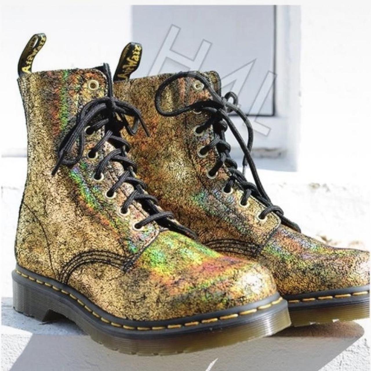 Crackle Boot Dr Martens Pascal Crackle 1460 Pascal Gunmetal