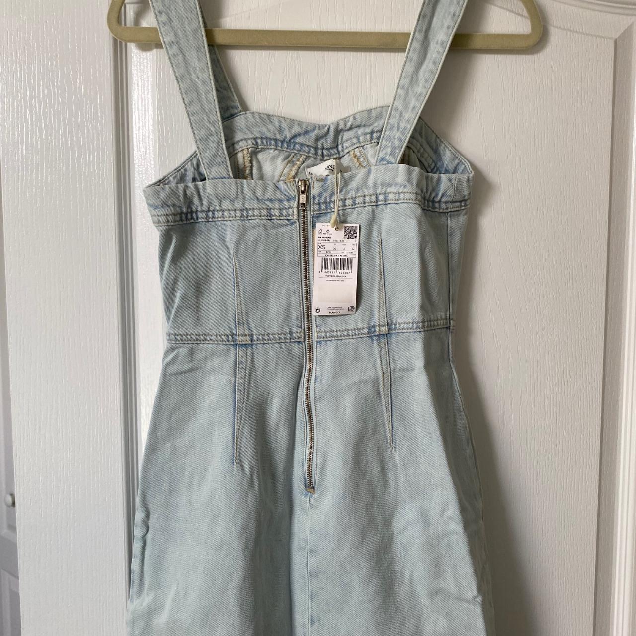 Mango Zip Denim Dress XS. Purchased for 39.99.... Depop