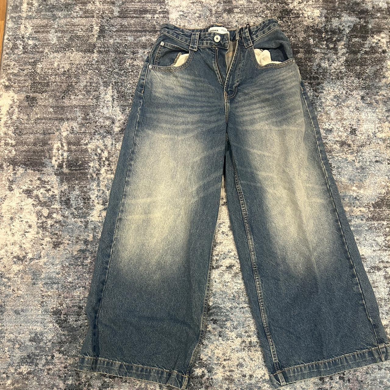Bershka baggy jean Brand New Size 32 Light Blue | Depop