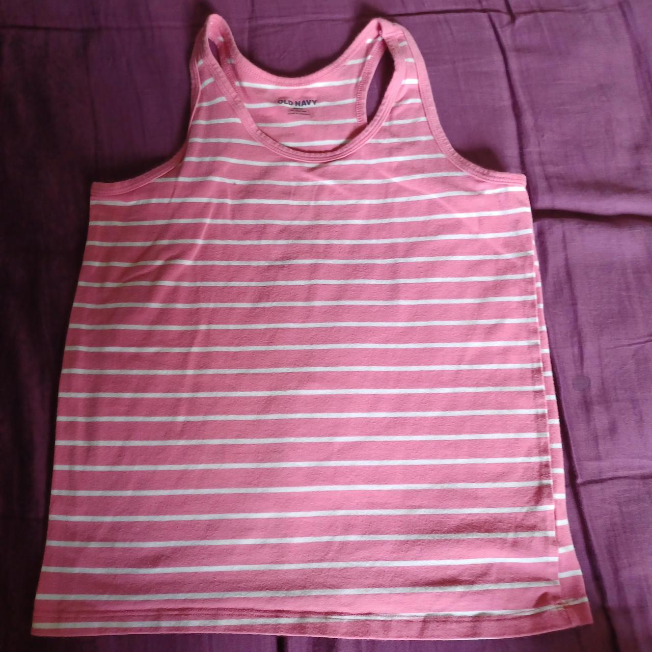 pink and white stripes pattern XL for 14-16 - Depop