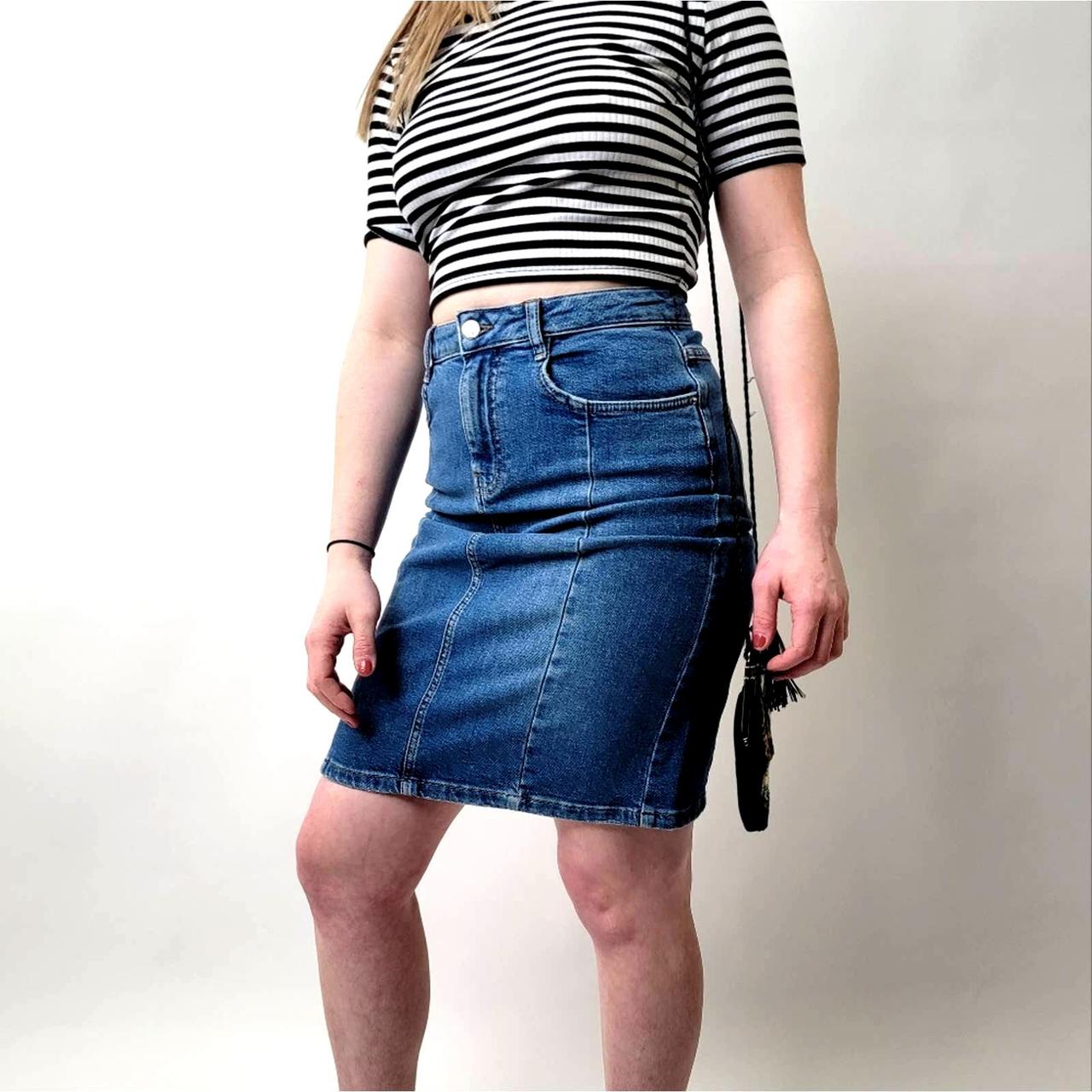 Pilcro and the letterpress best sale denim skirt