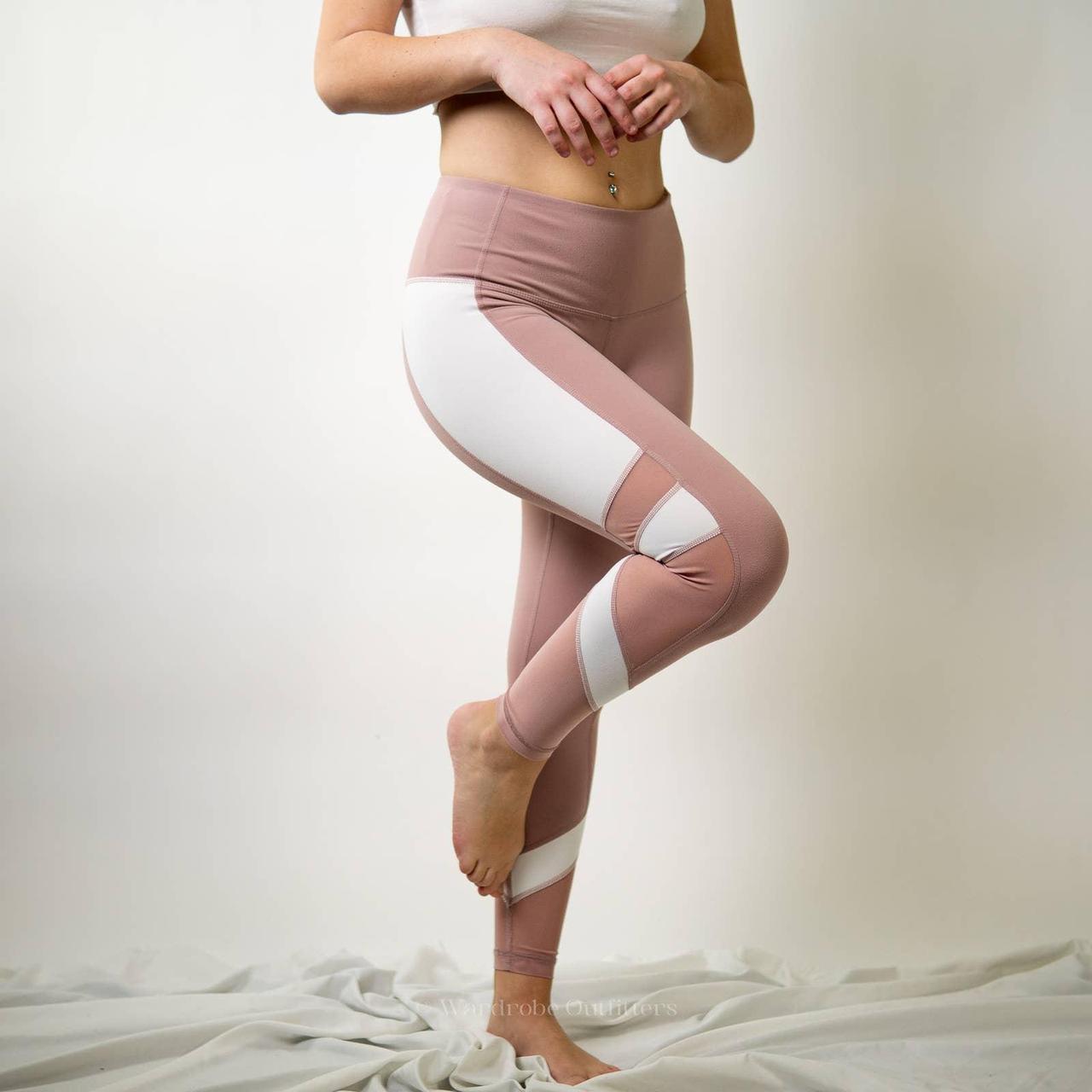 Blush Pink Yoga Leggings by Yogalicious - XS Super - Depop