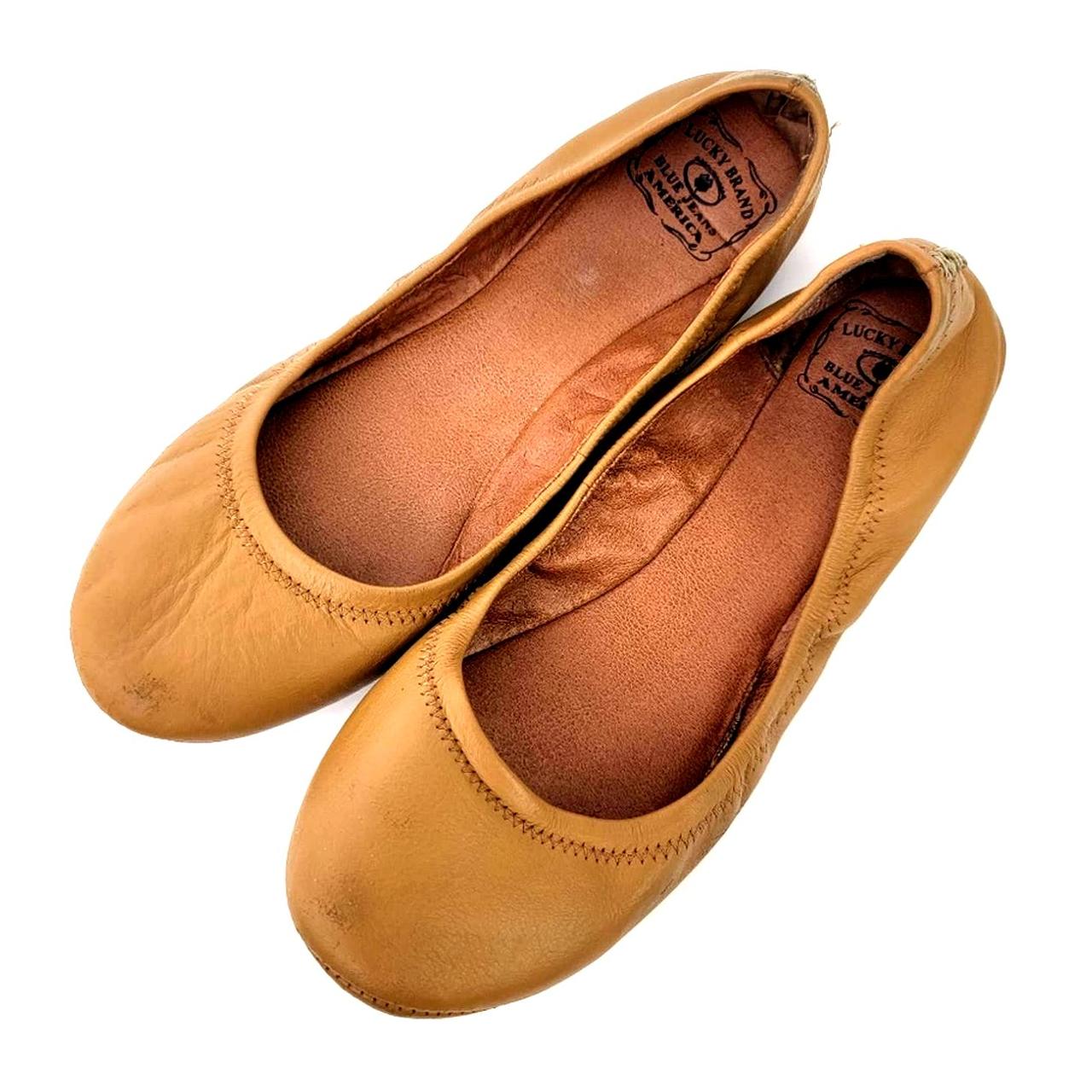 Lucky brand elysia sale leather ballet flats