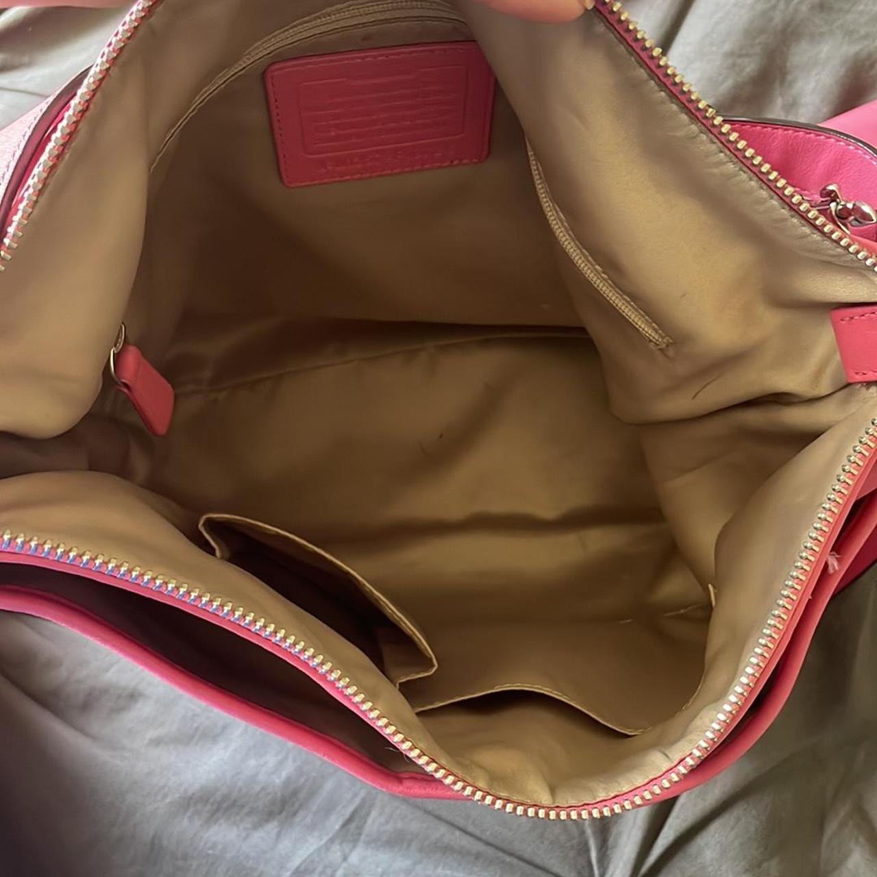 vintage pink coach shoulder purse hot pink barbie - Depop