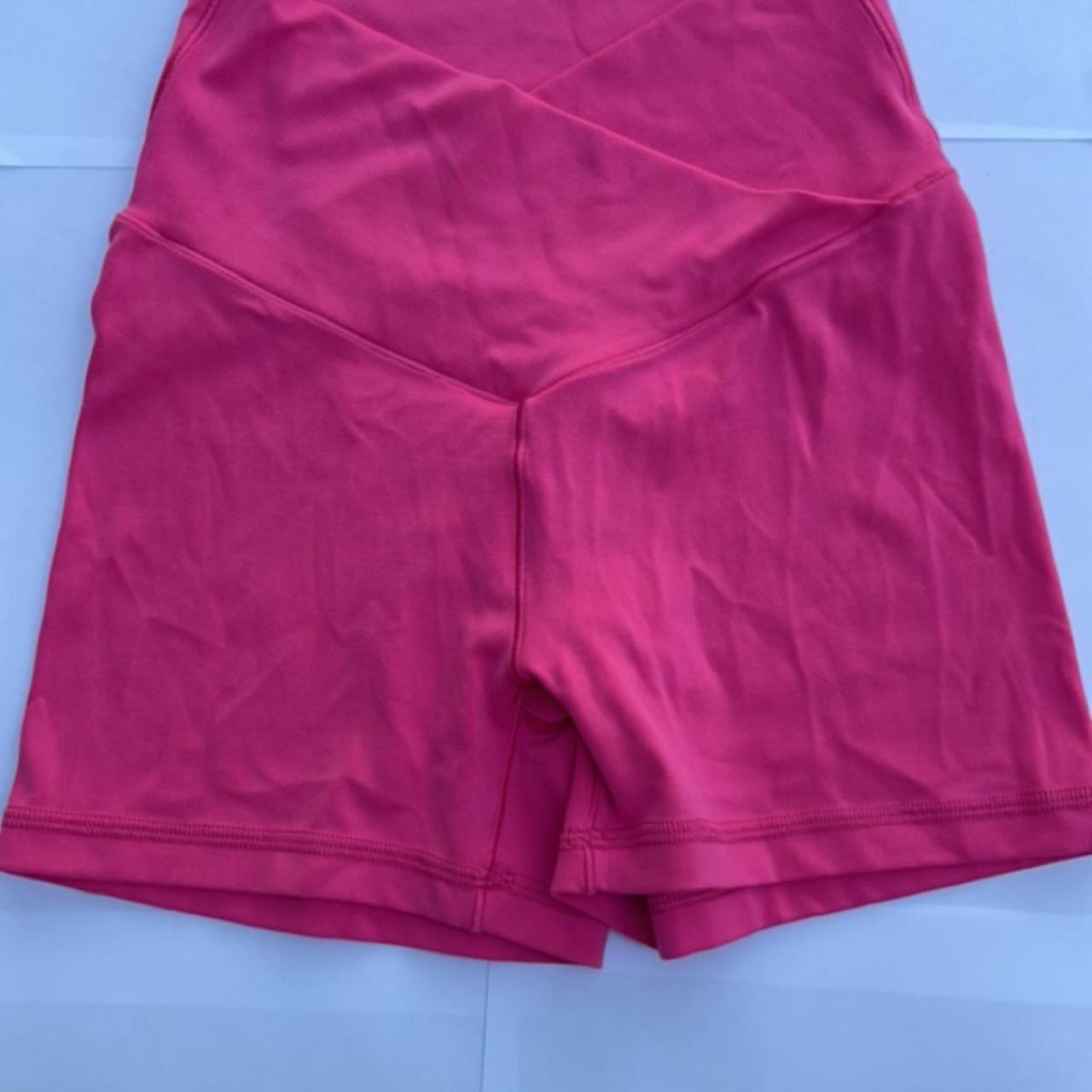 size s, hot pink, cross over, aerie shorts, never worn - Depop