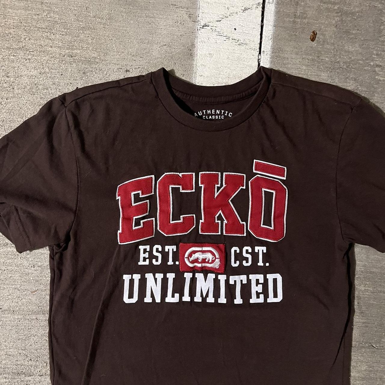 EKCO brown with red logo men’s small T #ecko... - Depop