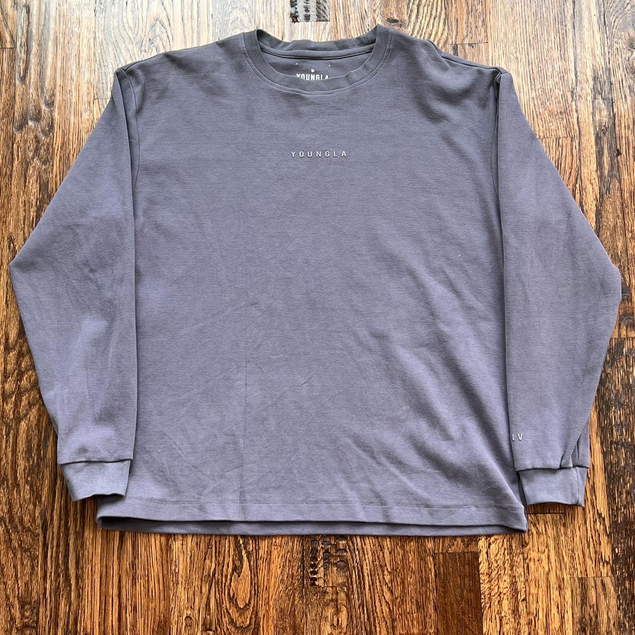 YoungLA 450 Oversized Cloud Foam Long Sleeve Nardo Grey - Depop