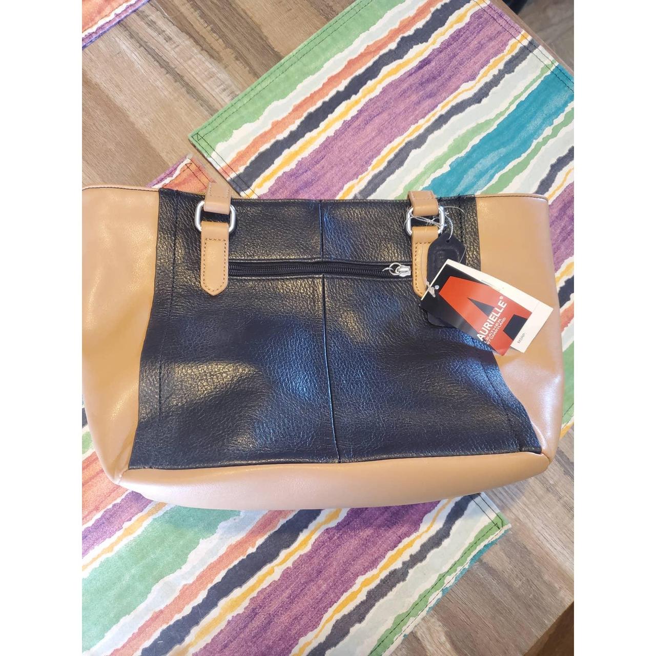 Medium Aurielle leather purse NWT Black and Tan. New Depop