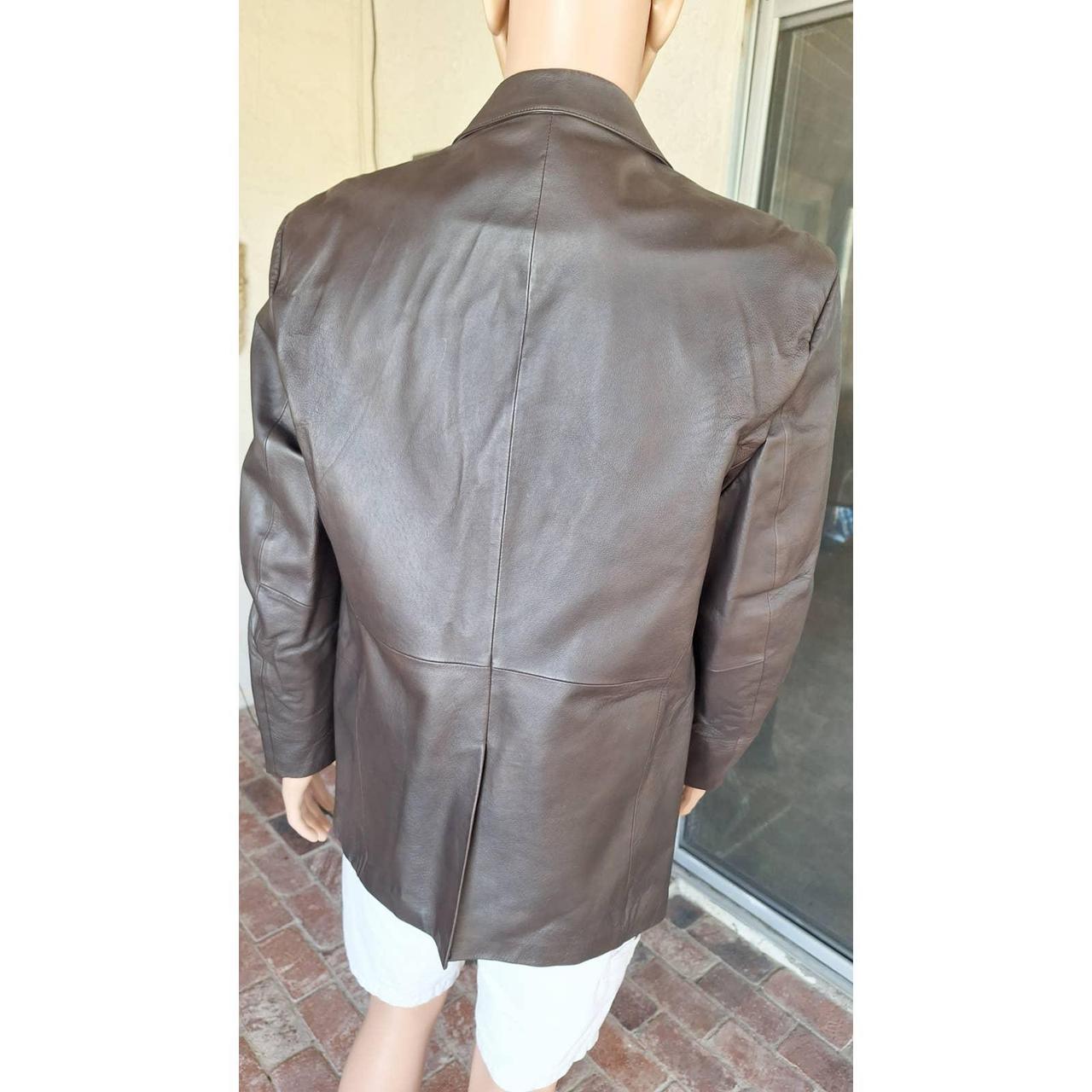 Stafford hotsell leather blazer