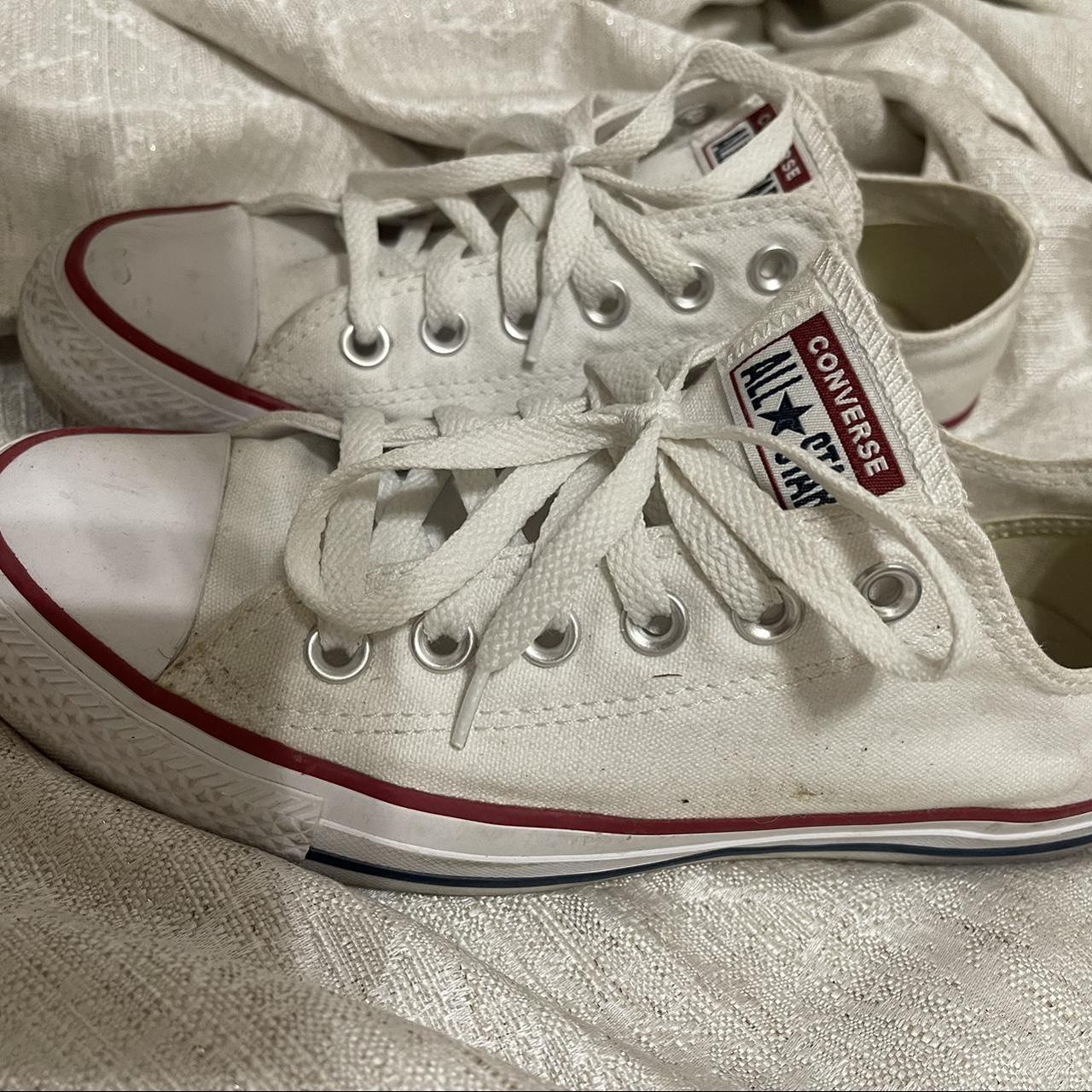 white converse all stars -new only worn couple... - Depop