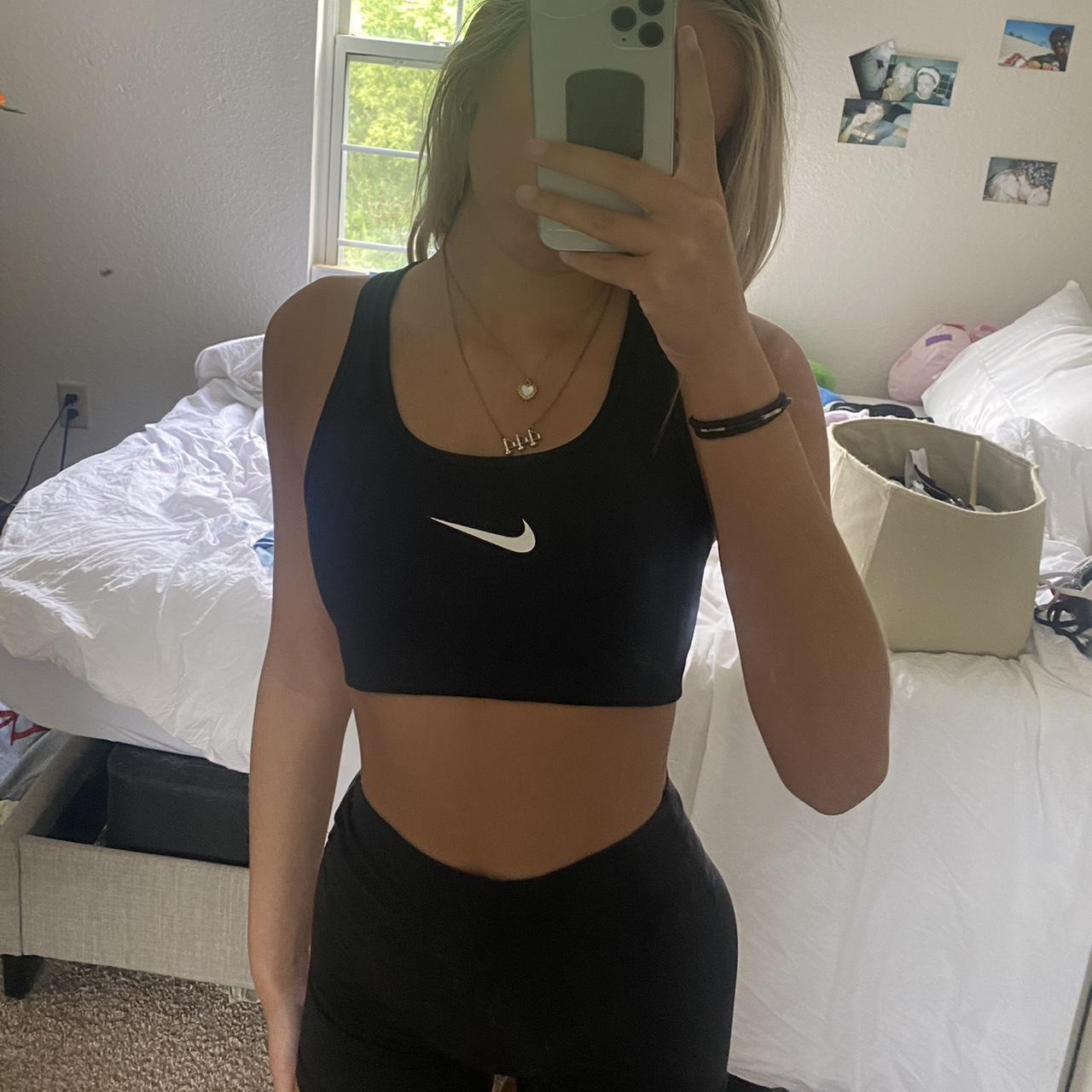 black nike sports bra great condition size xs... Depop