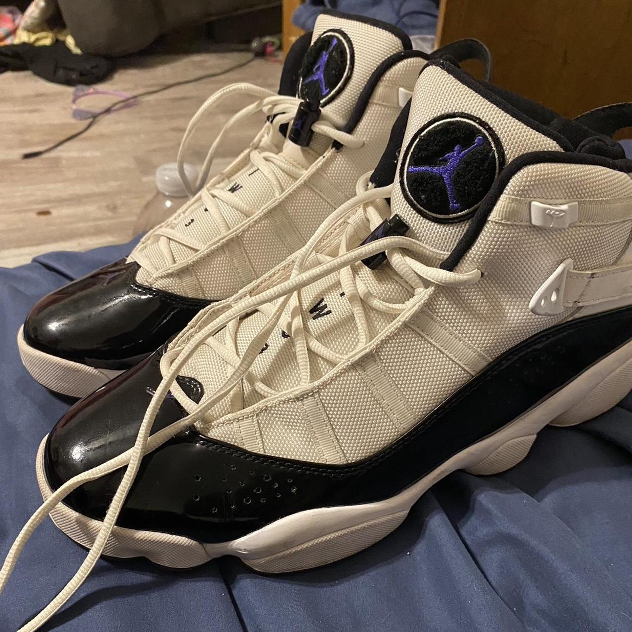 Mens Air Jordan Two 3 96’97’98 Sneakers Black patent leather White Sz 10.5  VGUC