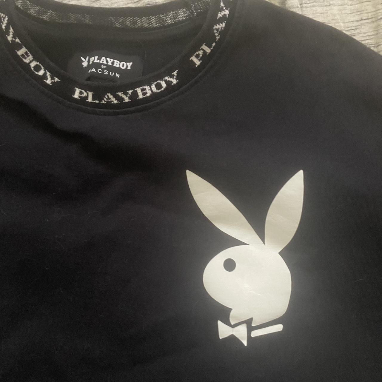 Mens By PacSun Collar Logo Long Sleeve T-Shirt Gray, Playboy Graphics &  Tees