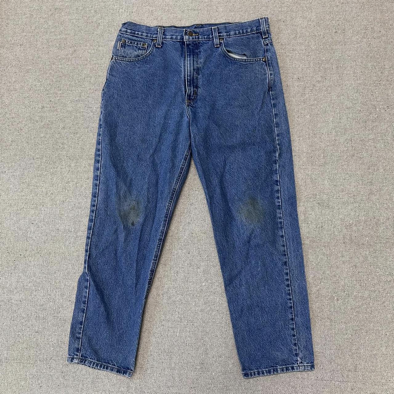 Vintage Carhartt B17 denim relaxed fit... - Depop