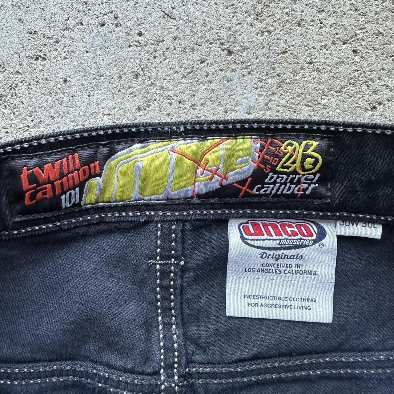 101 JNCO Twin Cannon Baggy Black Denim Jeans Never... - Depop