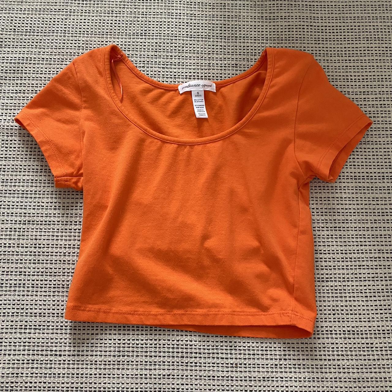 cute orange baby tee. super comfy - Depop