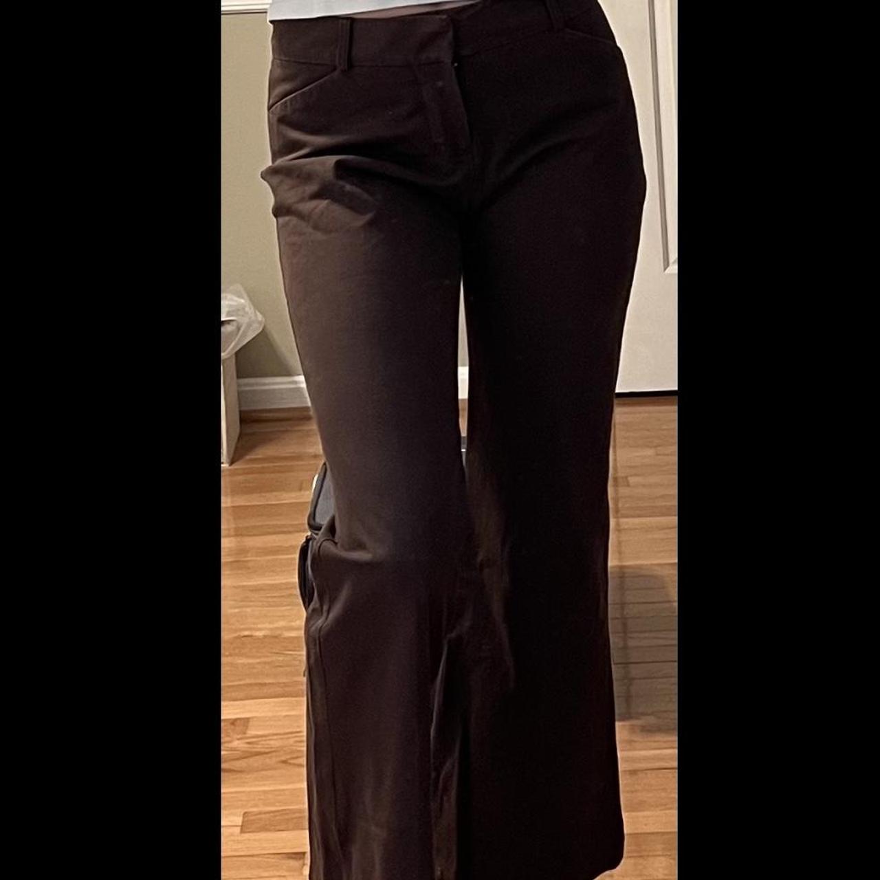 brown flare trouser pants - Depop