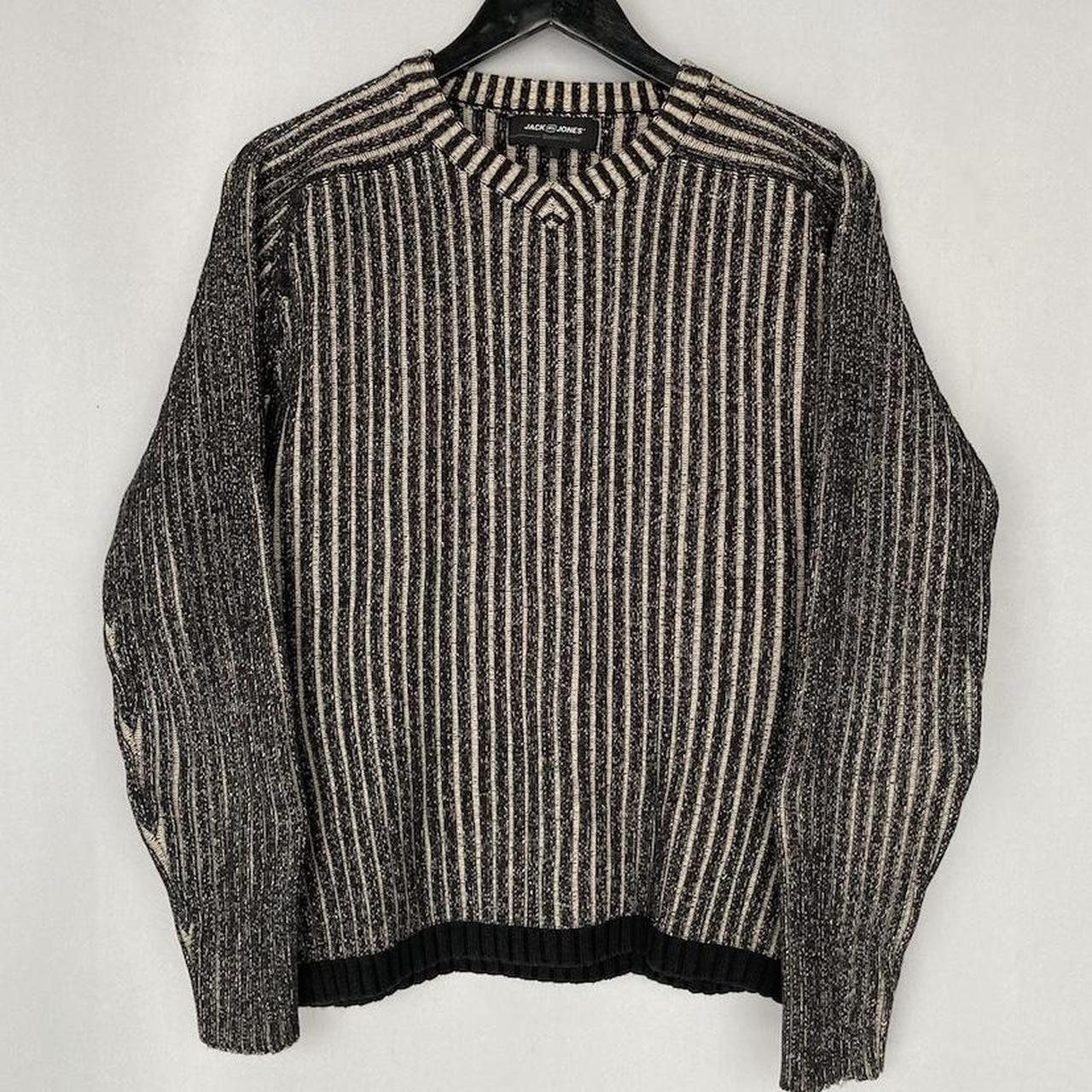 Vintage Diesel Style Striped Ribbed Rib Knit Sweater | Depop