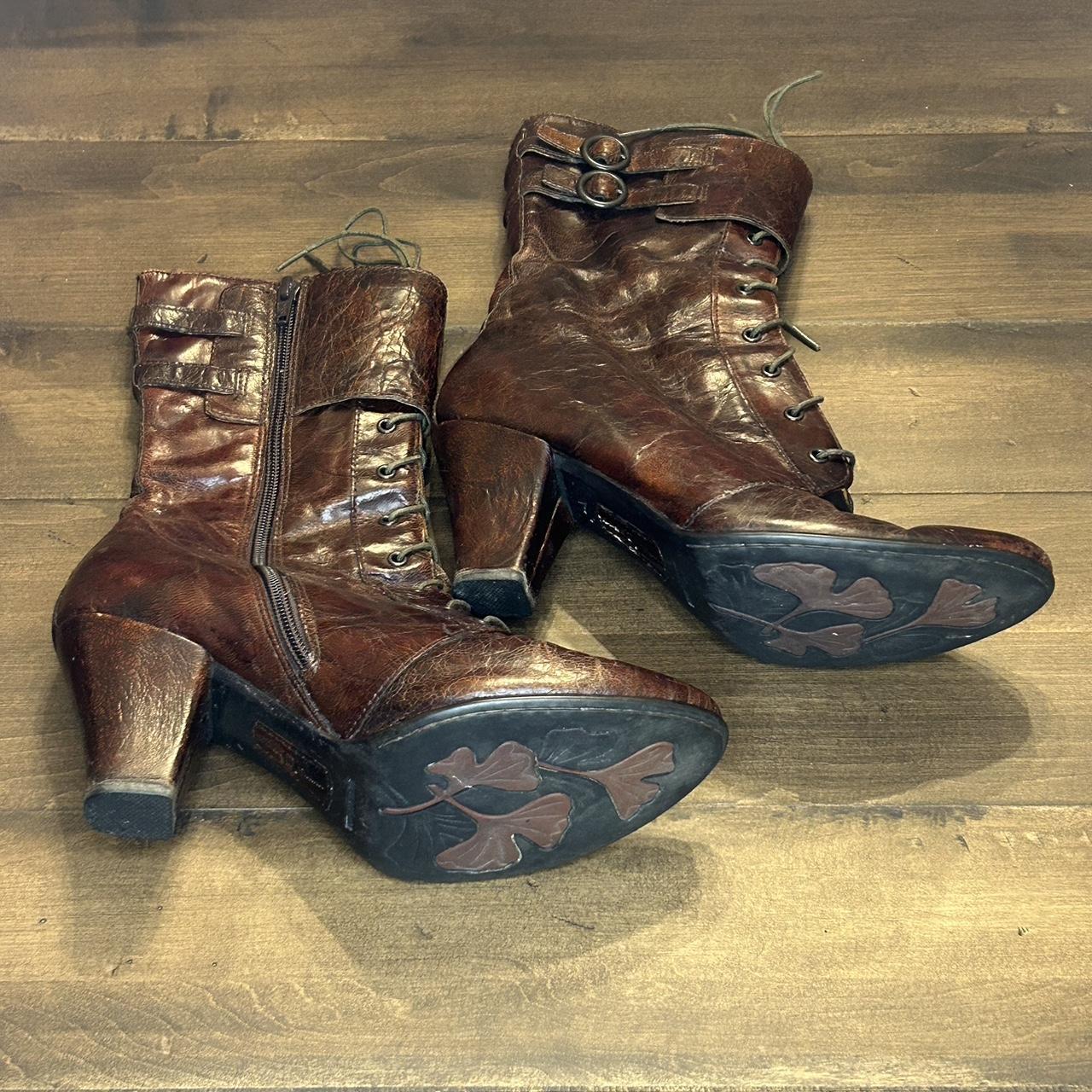 本物品質の LEATHER BROWN MAHOGANY CROWN BORN CRANFORD Depop | BOOT ZIP 靴