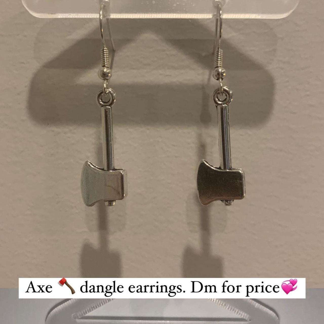 Sterling silver safer dangle earrings. Water to... Depop