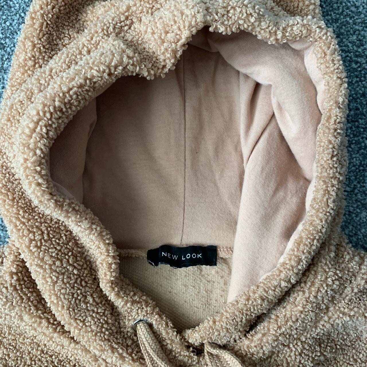 brown teddy bear hoodie, from New Look, in excellent... Depop