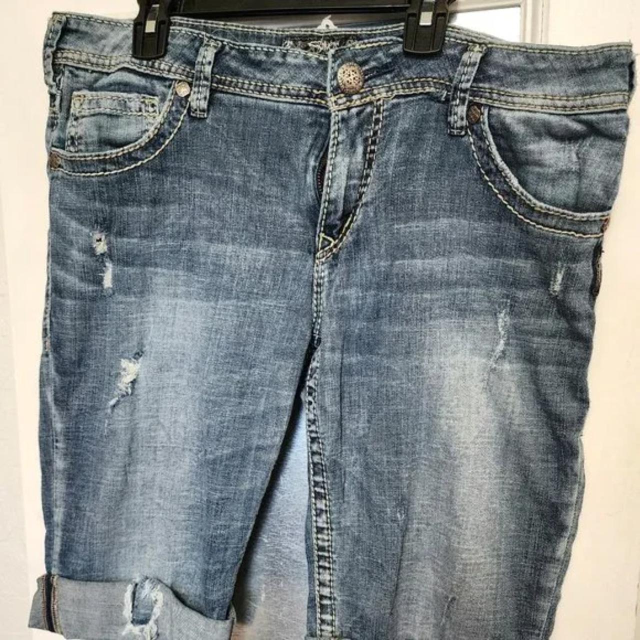 Mens silver 2025 jean shorts