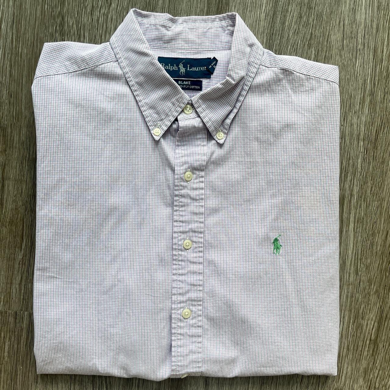 Polo by Ralph Lauren Shirt Short Sleeve Lilac... - Depop