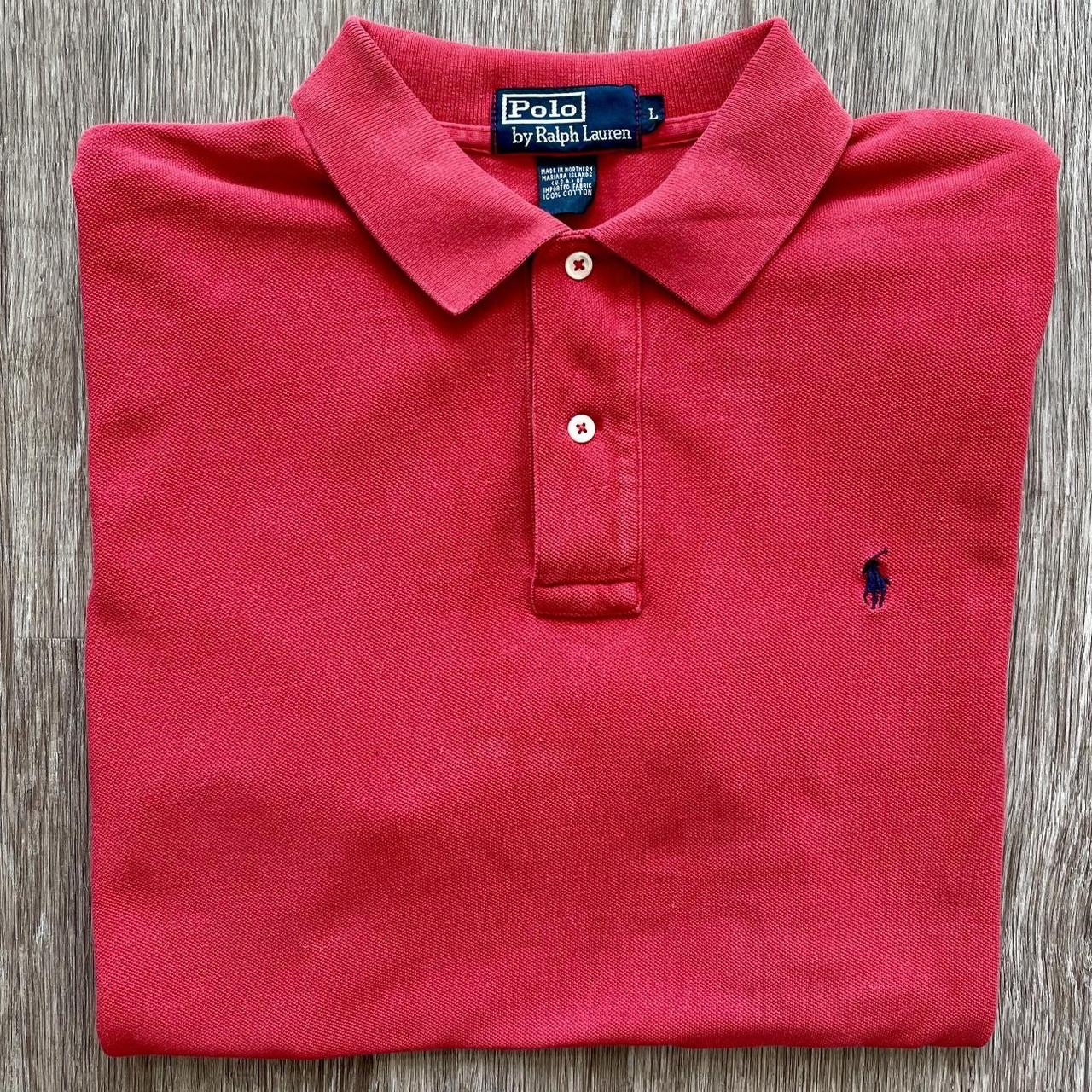 Polo by Ralph Lauren Shirt Short Sleeve Red with... - Depop