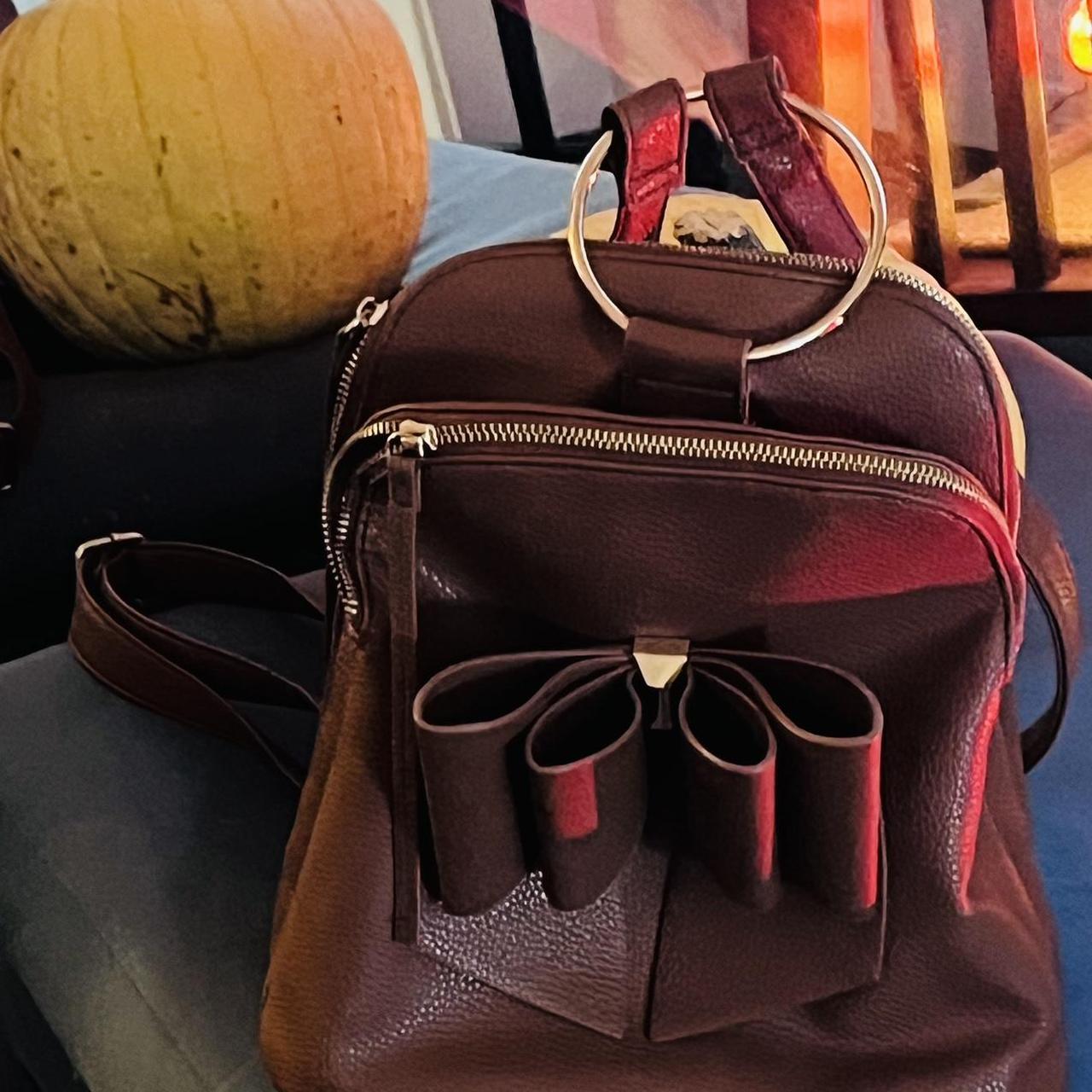 Vintage American Eagle genuine leather mini backpack. Depop