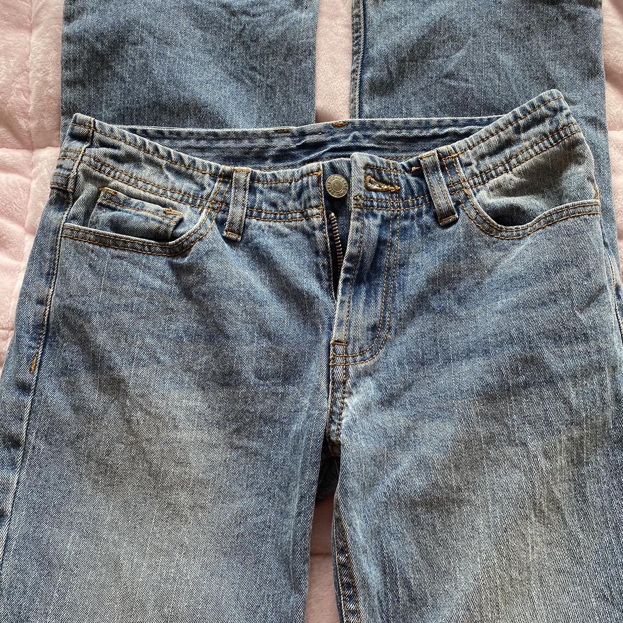 💙brandy jeans 💙distressed low rise statught leg... Depop