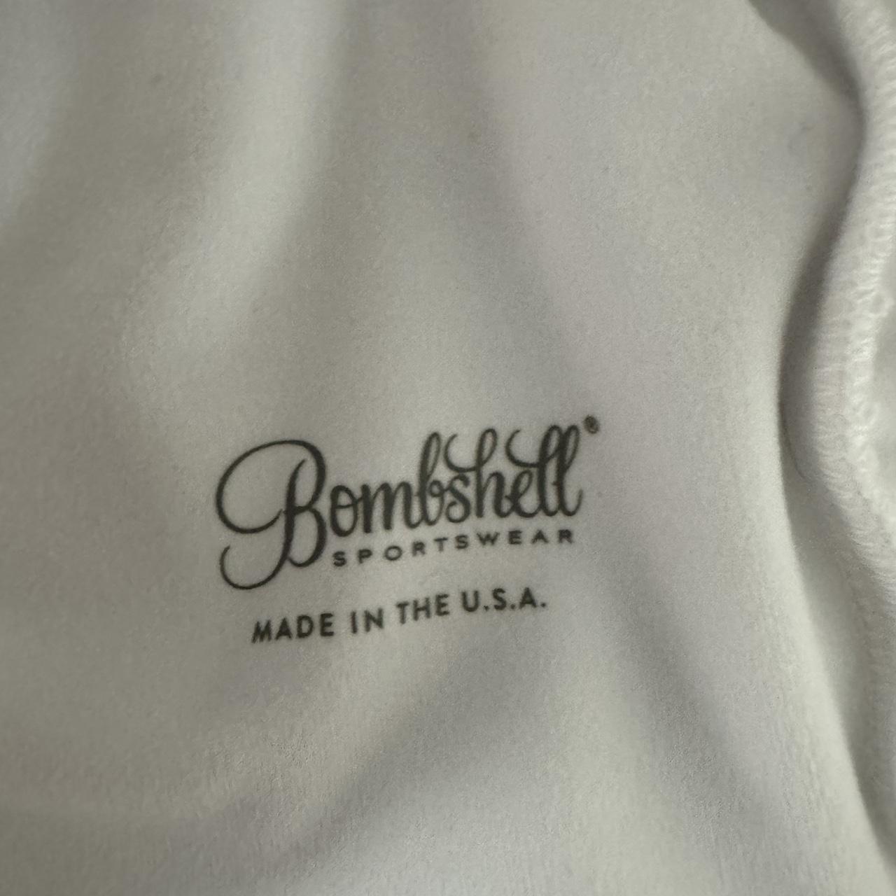 Bombshell Sportswear White Crop Top Size Small - Depop