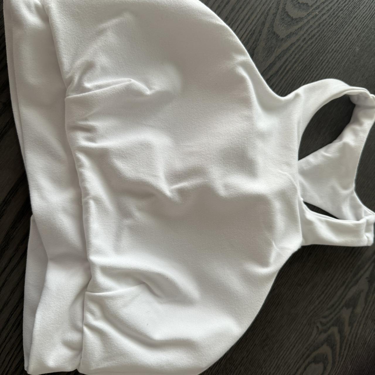 Bombshell Sportswear White Crop Top Size Small - Depop