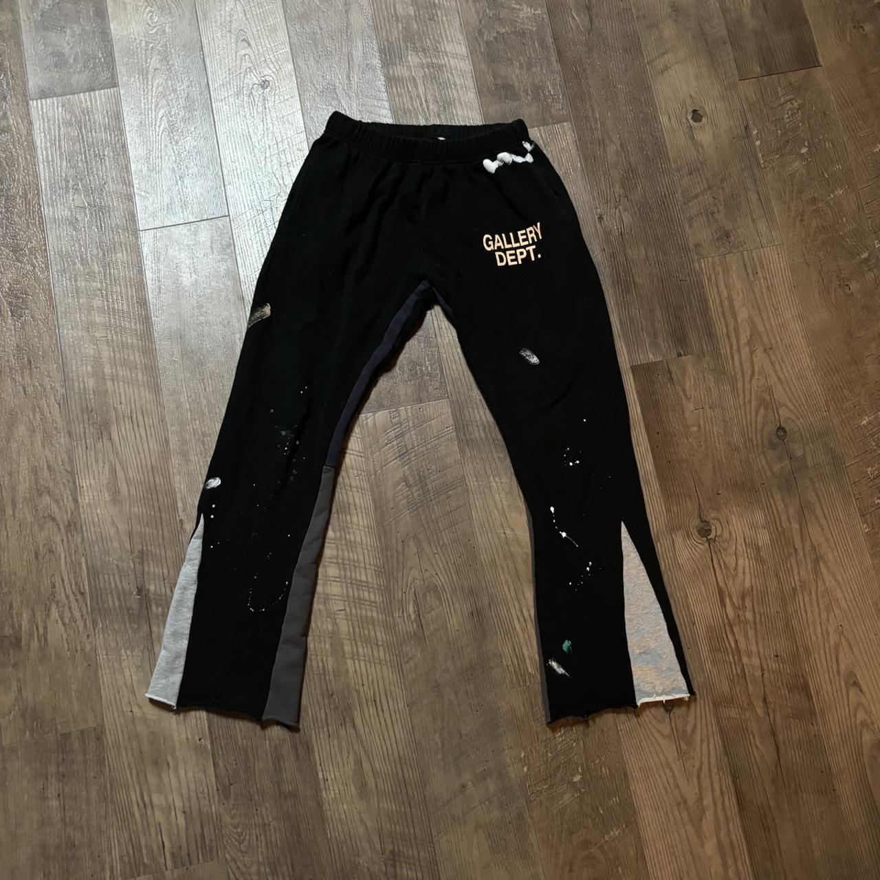 Black flare paint splatter Gallery Dept. pants-... - Depop