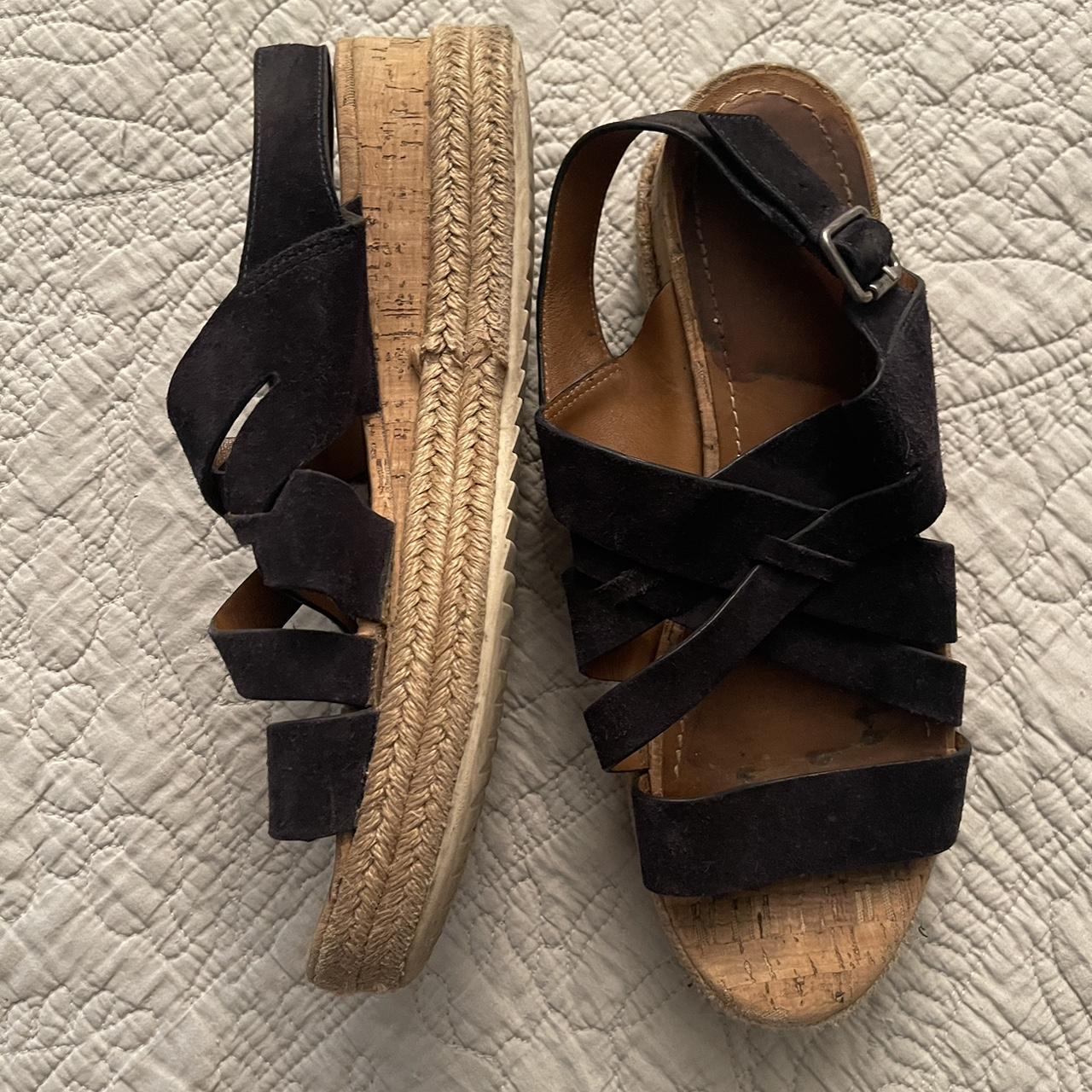 Trask Navy Randi Espadrille Lightly Used Condition