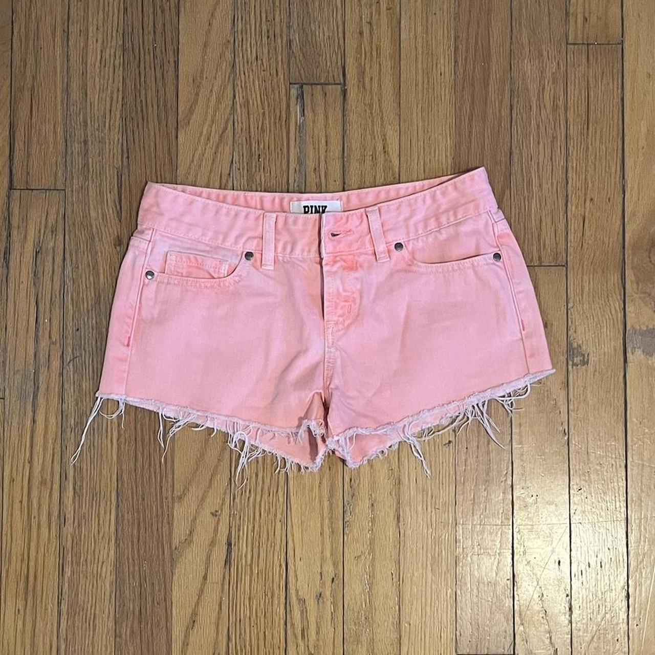 Neon orange best sale denim shorts