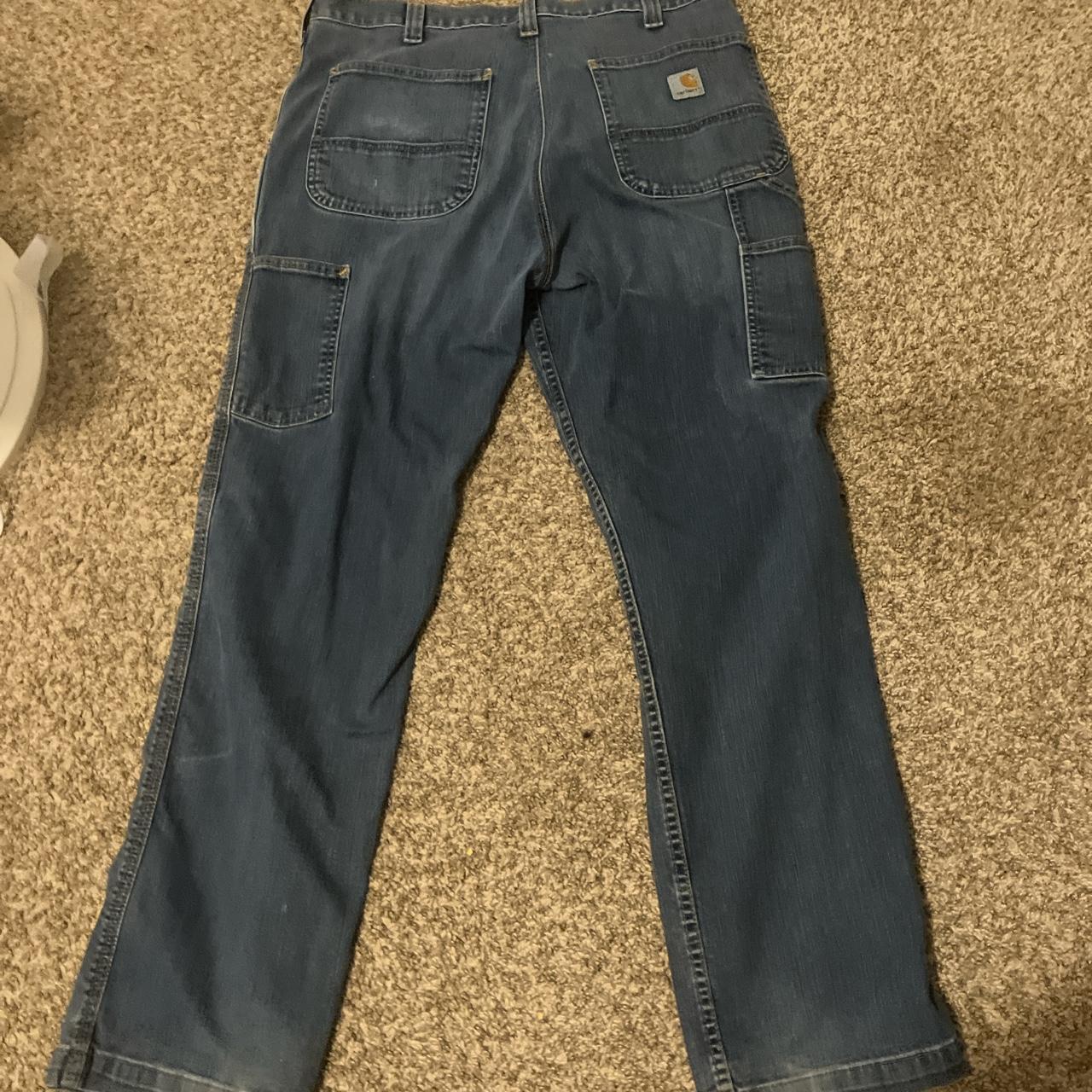 distressed carhart jeans 36/32 open to offers - Depop